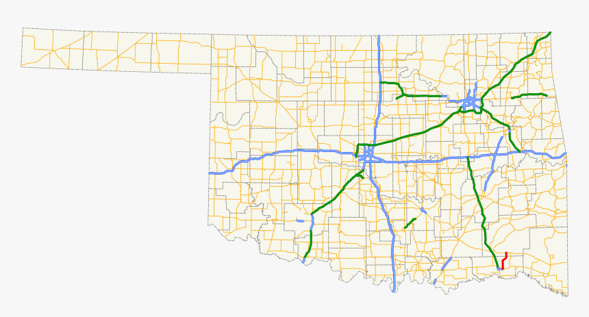 Ok-93 Path - Oklahoma Map Hwy 83, HD Png Download, Free Download