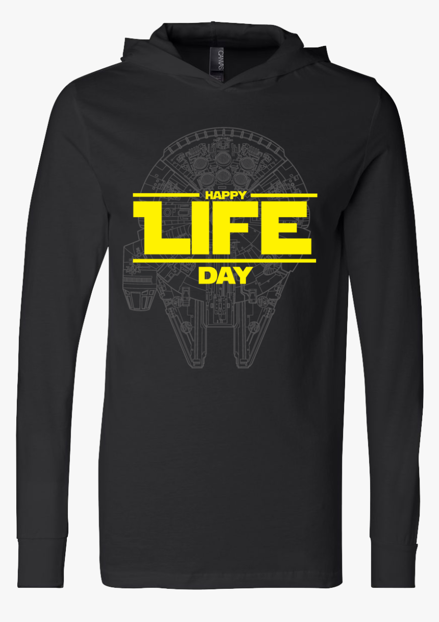 Happy Life Day Millennium Falcon Edition"
 Class= - Sweatshirt, HD Png Download, Free Download