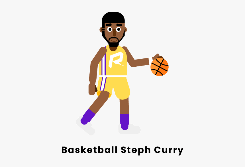 Basketball Steph Curry - Cartoon, HD Png Download, Free Download