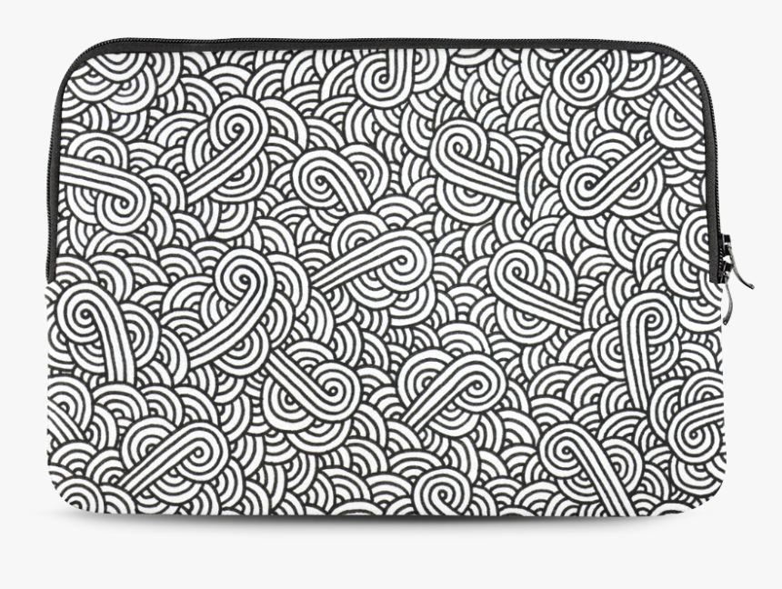 Black And White Swirls Doodles Macbook Air 13", HD Png Download, Free Download