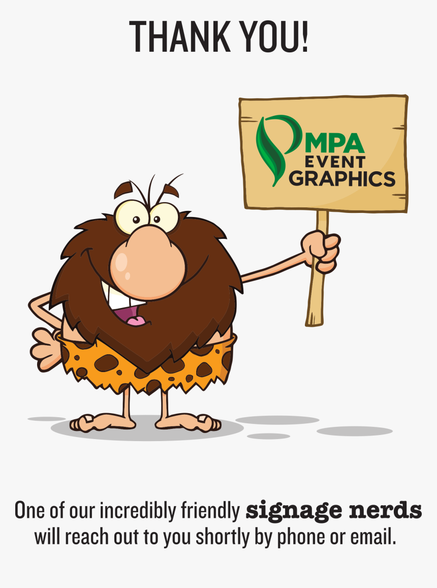 Mpa Order Thank You - Cartoon Cavemen From Old Stone Age, HD Png Download, Free Download