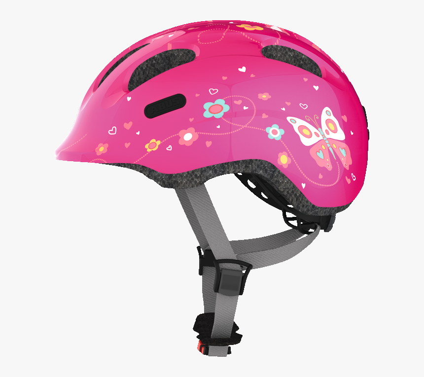 0 Pink Butterfly Side View - Fahrradhelm Kinder, HD Png Download, Free Download