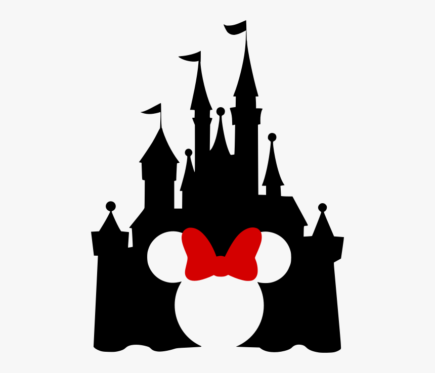 Disney Castle With Mickey Cutout - Transparent Disney Castle Logo, HD Png Download, Free Download
