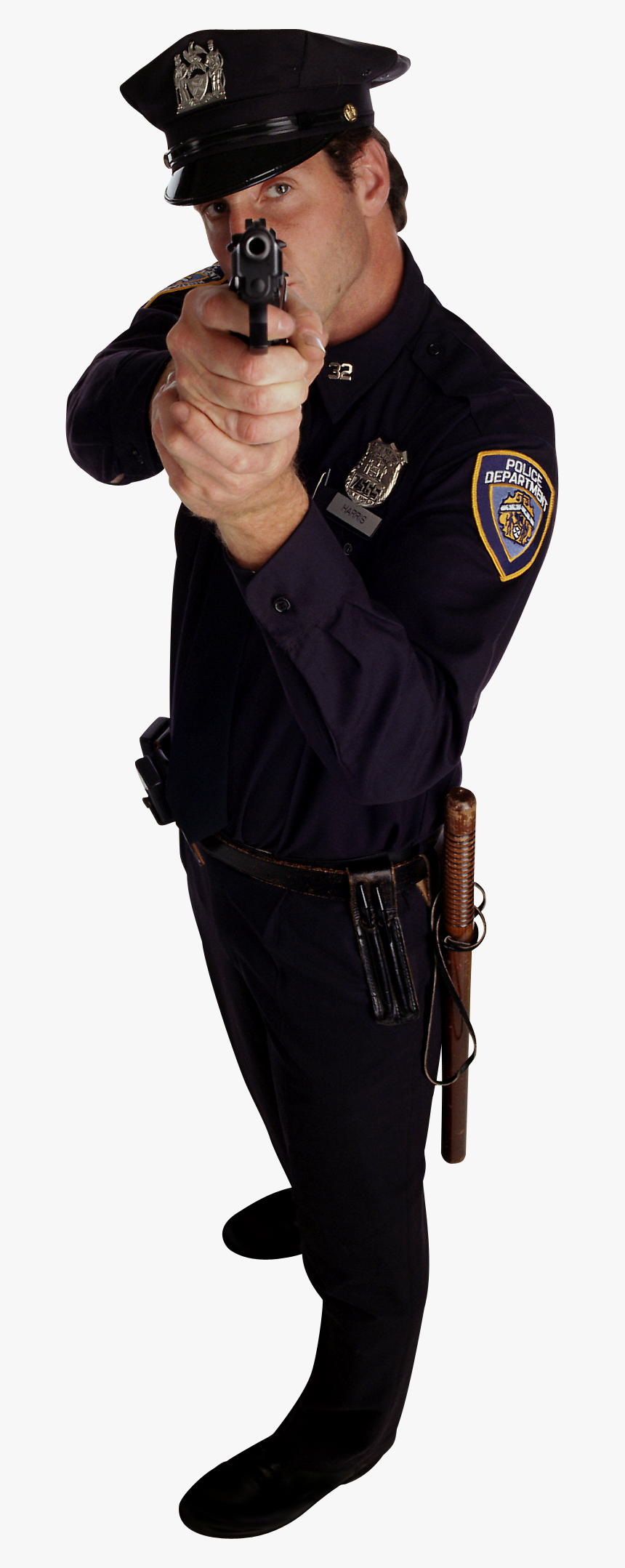 Police Officer Police Corruption - Police Officer With A Gun Transparent, HD Png Download, Free Download