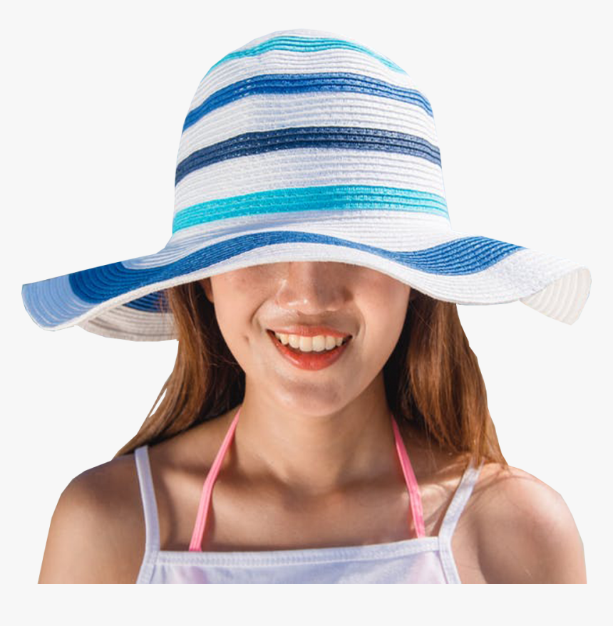Wearing Summer Hat - Girl With Hat Png, Transparent Png - kindpng
