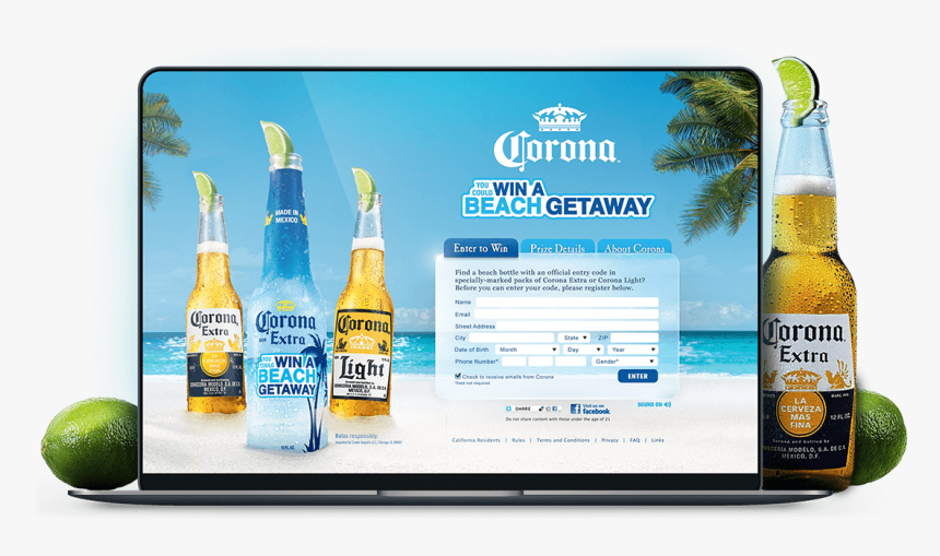 Corona Beer Beach Png, Transparent Png, Free Download