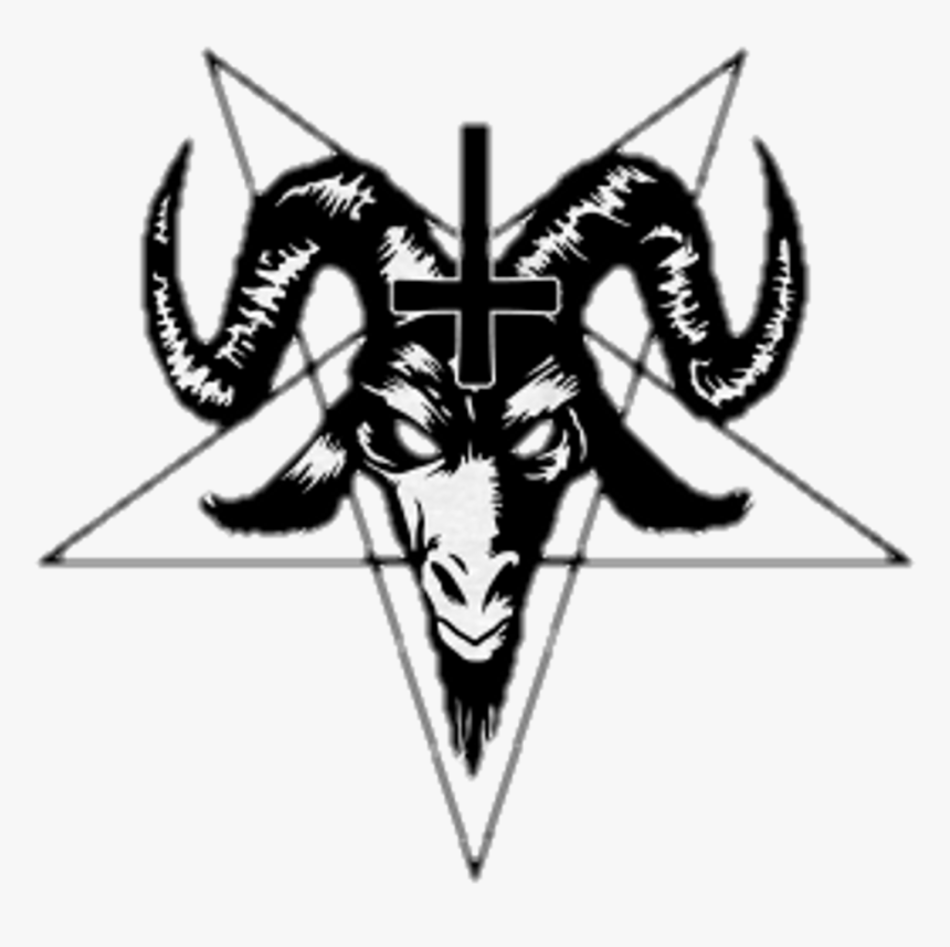 Satanic Goat With Cross Clipart , Png Download - Satanic Goat Head Png, Transparent Png, Free Download