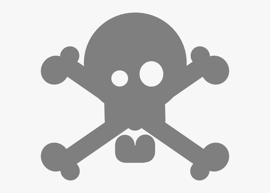 How To Set Use Gray Skull And Crossbones Clipart , - Grey Skull And Crossbones, HD Png Download, Free Download