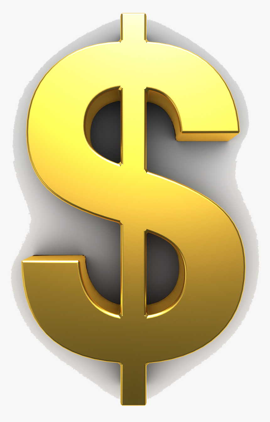 Gold Dollar Png Free Download - Gold Dollar Sign, Transparent Png, Free Download