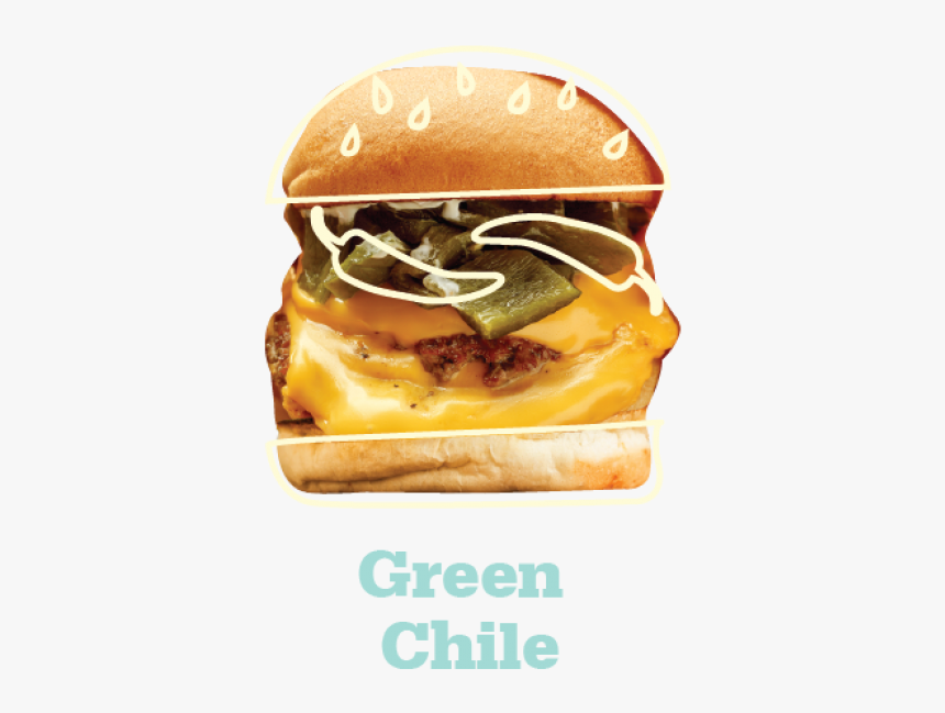 Green Chile Burger - Cheeseburger, HD Png Download, Free Download