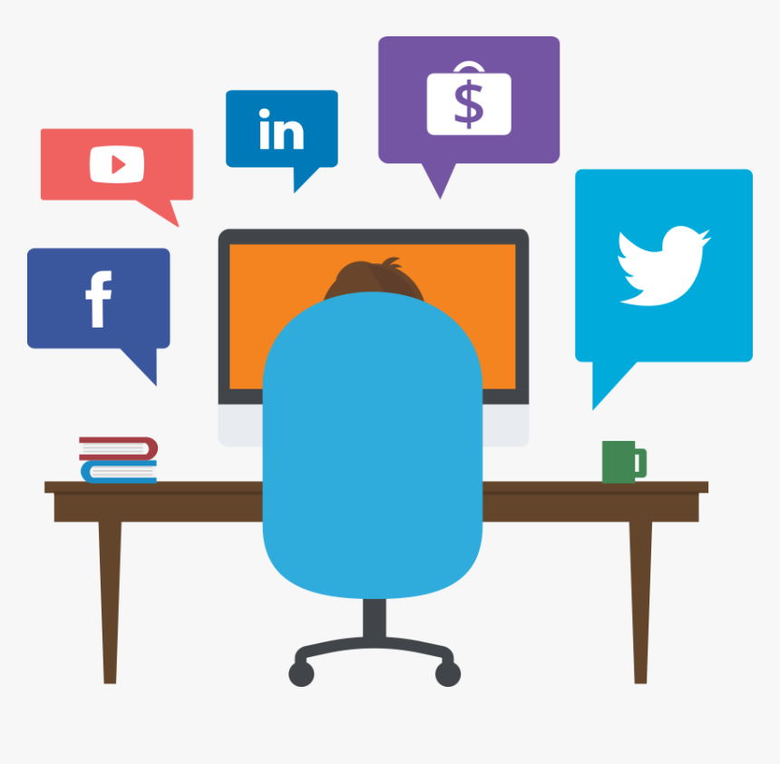 Financial Social Media Training Facebook Twitter Linkedin - Social Media Illustration Png, Transparent Png, Free Download