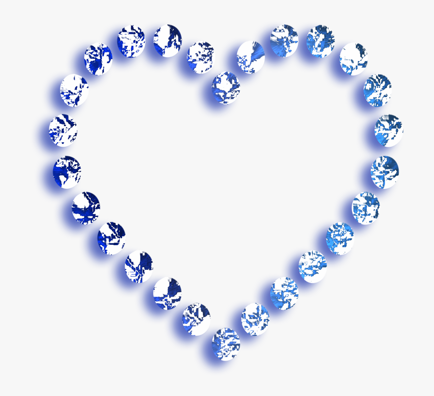 Bling Blue Heart Png, Transparent Png, Free Download