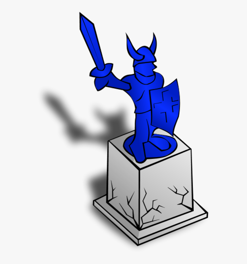 Knight Statue Holding Sword And Shield - Greek Statue Transparent Cartoon, HD Png Download, Free Download