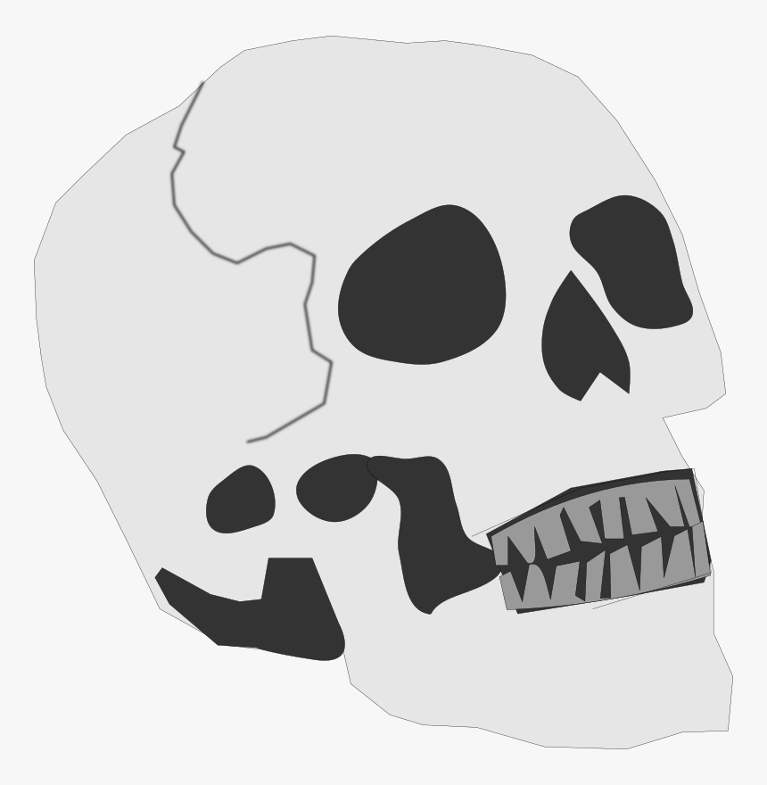 Simplified Skull - Cartoon Skull Png Public Domain, Transparent Png, Free Download