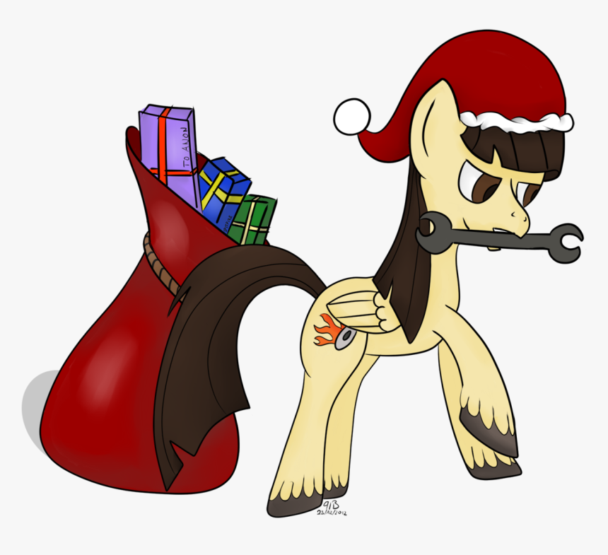 Poniesinboxes, Hat, Present, Rule 63, Safe, Santa Hat, - Cartoon, HD Png Download, Free Download