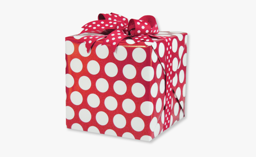 Red And White Dot Jumbo Roll Wrap - Polka Dot, HD Png Download, Free Download