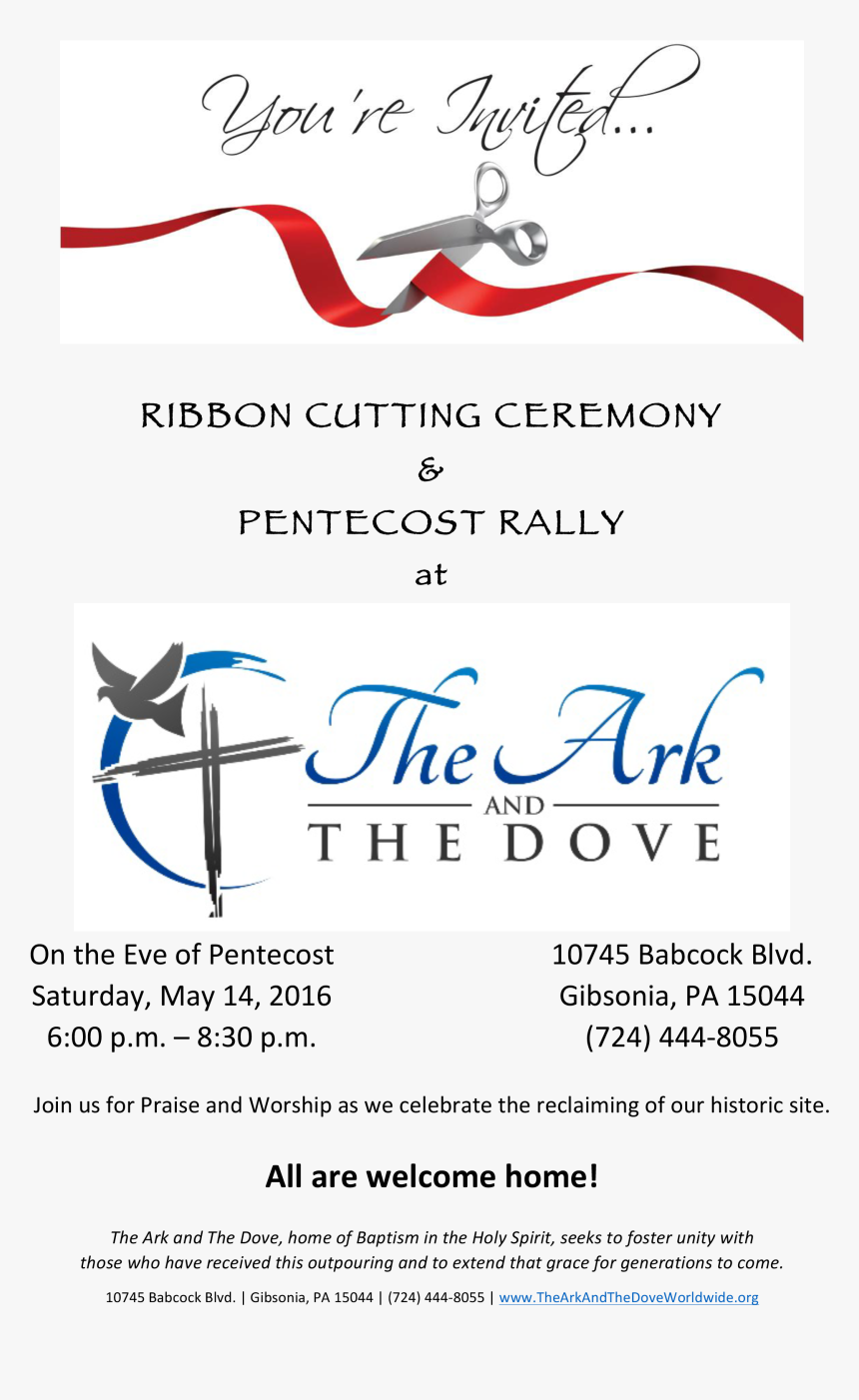 Ribbon Cutting And Pentecost Rally, HD Png Download, Free Download