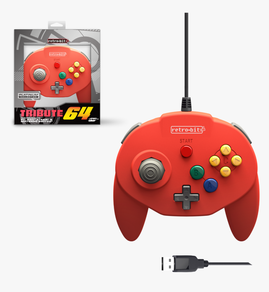 Tribute64 - Red Usb - Retro Bit N64, HD Png Download, Free Download