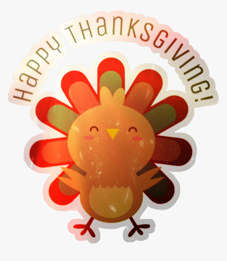 #thanksgiving #adorable #cute #turkey #sticker #challenge - Thanksgiving, HD Png Download, Free Download