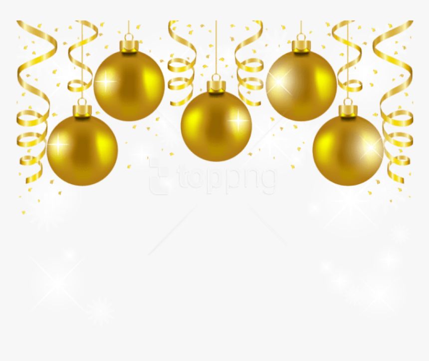 Gold Christmas Ornament Png - Gold Christmas Ornaments Png, Transparent Png, Free Download