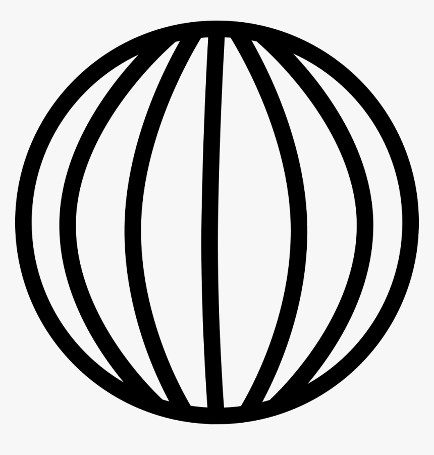 Earth Globe With Vertical Lines Grid - Vertical Line In Globe, HD Png Download, Free Download