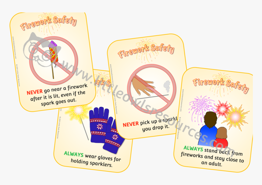 Firework Safety Cards Cover - Label, HD Png Download, Free Download