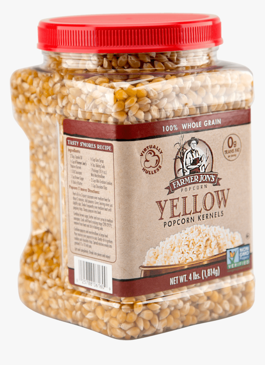 Farmer Jon"s Virtually Hulless Yellow Popcorn Kernels - Popcorn Kernels Bulk, HD Png Download, Free Download