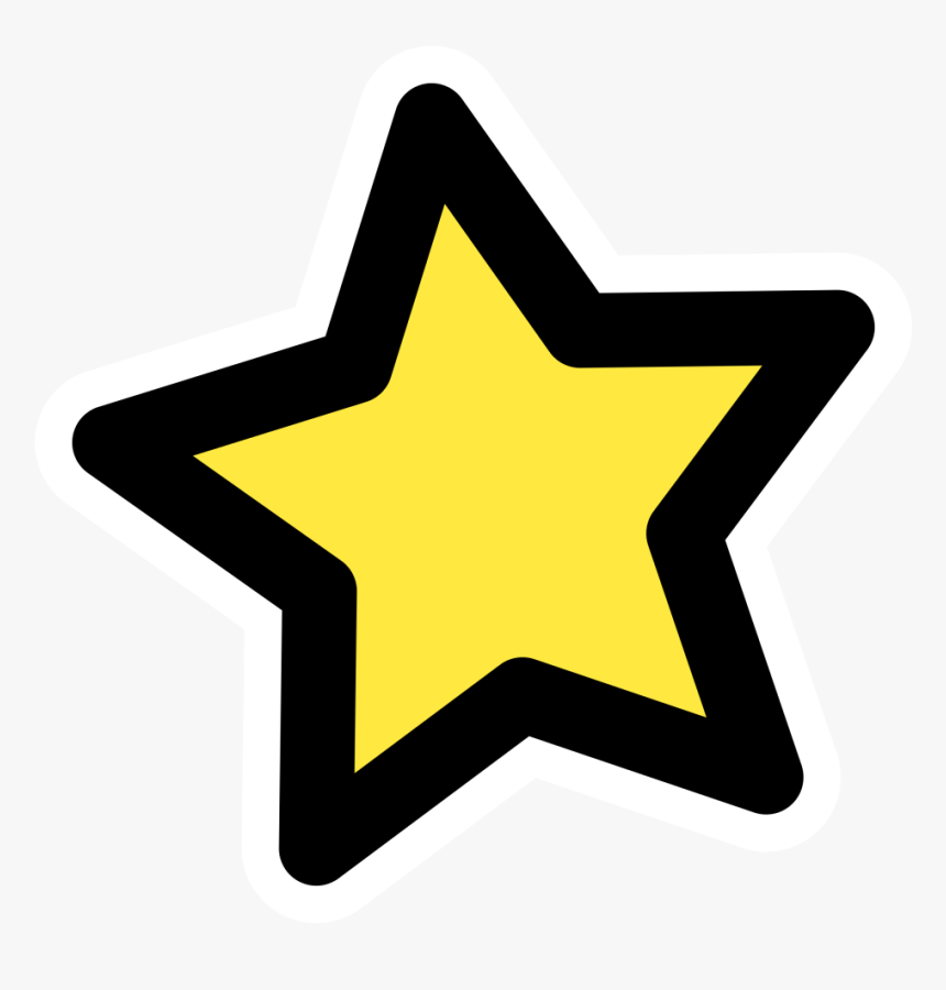 Golden Star Png Image - Simple Star Clipart Black And White, Transparent Png, Free Download