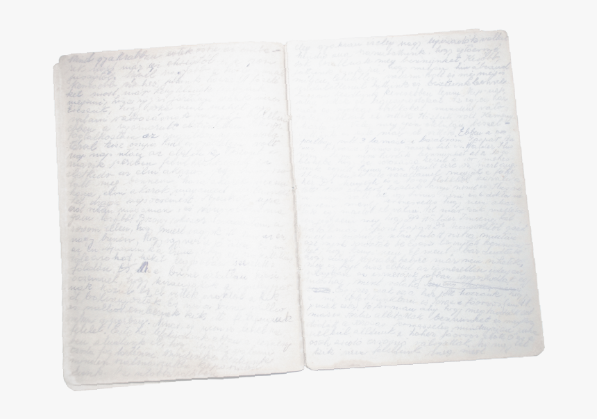 A Page From Júlia Bauer"s Journal Written In Auschwitz, - Book, HD Png Download, Free Download