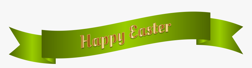 Green Happy Easter Banner Png Clip Art Image - Happy Easter 2019 Banner, Transparent Png, Free Download