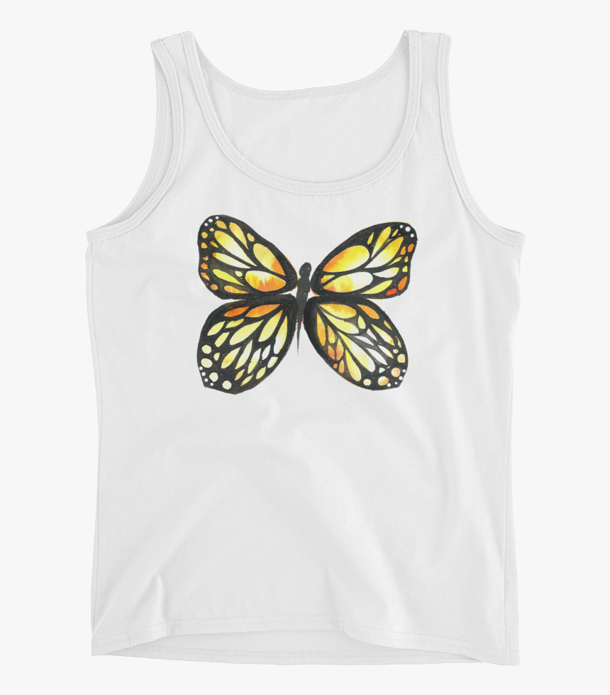 Black & Yellow Butterfly Ladies - Active Tank, HD Png Download, Free Download