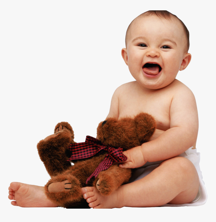 Baby Png Image - Baby With Teddy Bear, Transparent Png, Free Download