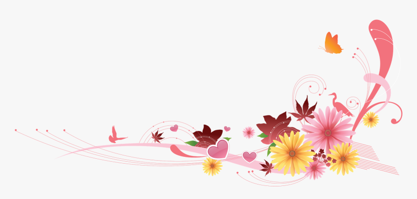 Flower Design Background Png, Transparent Png - kindpng