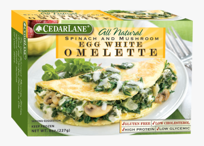 Spinach And Mushroom Egg White Omelette, HD Png Download, Free Download