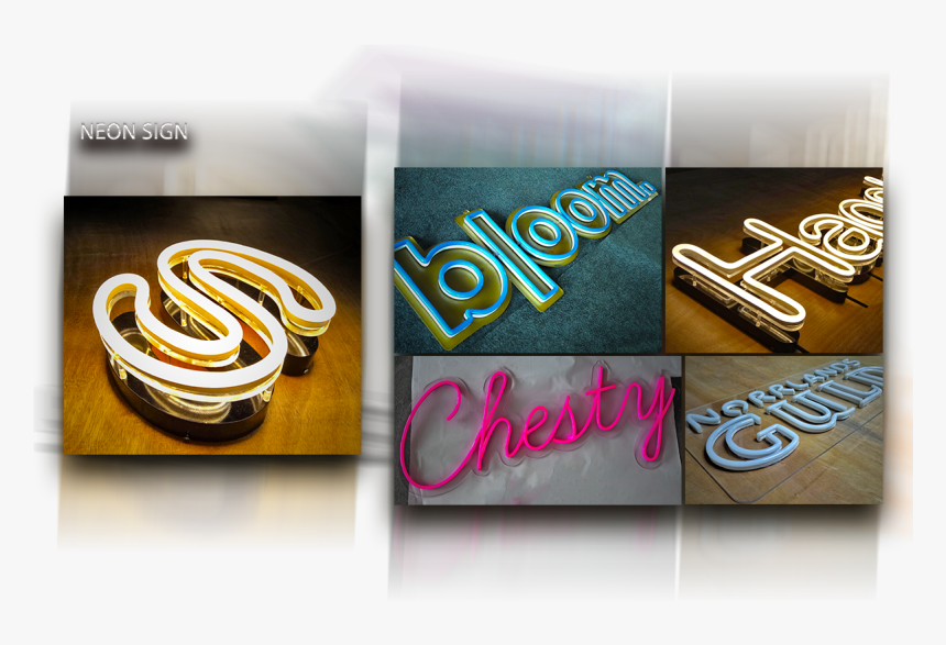 Colorful Lighting Neon Letter Sign Glass Neon Sign - Calligraphy, HD Png Download, Free Download