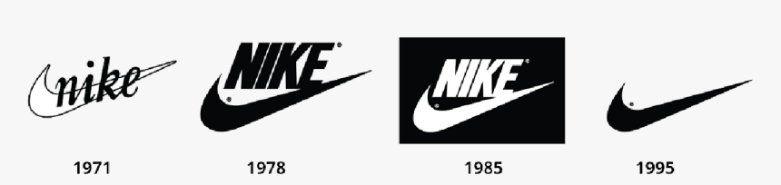 Nike Logos Throughout The Decades, HD Png Download - kindpng