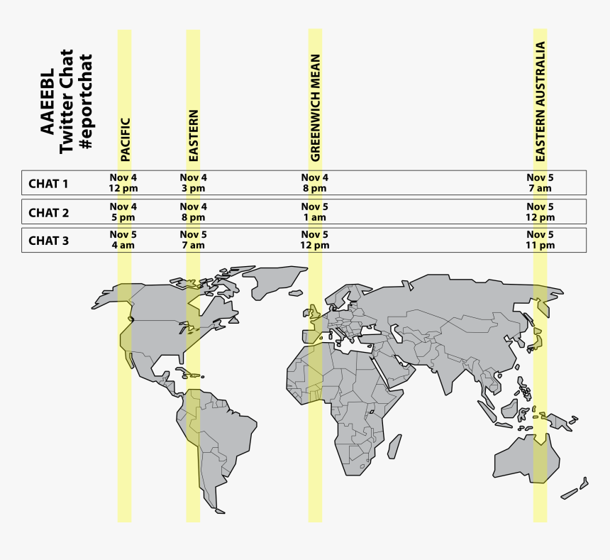 Map Showing The Different Time Zones For The Twitter - Right Hand Drive Countries, HD Png Download, Free Download