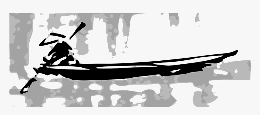 Boat Cartoon Png Black And White, Transparent Png, Free Download