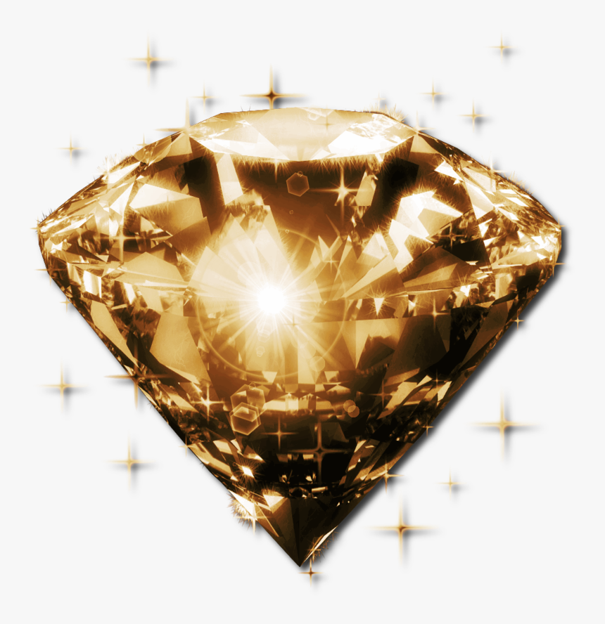 Sparkling Diamond, Sparkle, Glow - Gold Sparkling Png Diamond, Transparent Png, Free Download