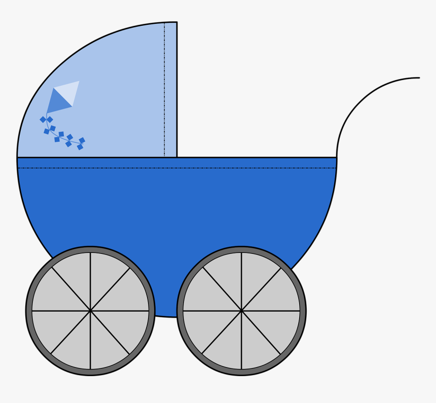 Kinderwagen Blau Clipart, HD Png Download, Free Download