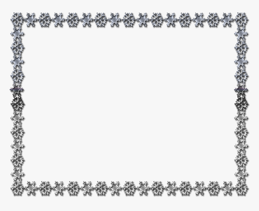 Clip Art Imitation Gemstones & Rhinestones Bling-bling - Snowflake Border Black And White, HD Png Download, Free Download