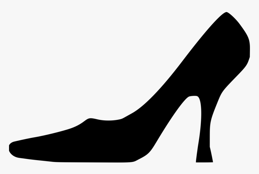 Walking Shoe,leg,monochrome Photography - High Heel Silhouette, HD Png Download, Free Download