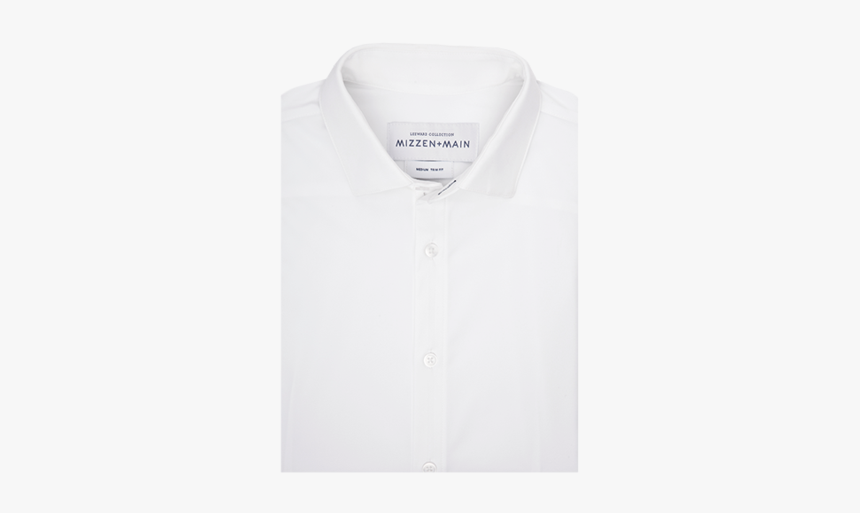 Mizzen Main Solid Manhattan Shirt - White Folded Shirt Png, Transparent Png, Free Download