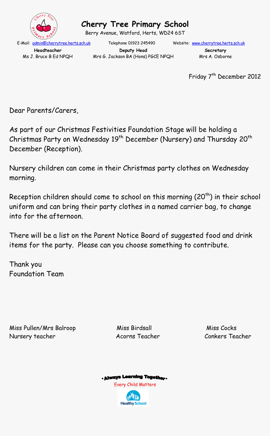 Christmas Party Letter Main Image - Admin Christmas Party Letter, HD Png Download, Free Download