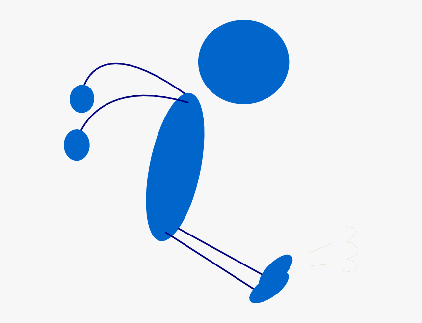 Landing Blue Stick Man Svg Clip Arts - Landing Stick Man, HD Png Download, Free Download