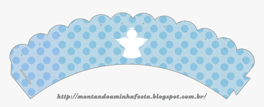 Angel Silhouette Papers In Light Blue Free Printable - Wrappers Para Cupcakes Png, Transparent Png, Free Download