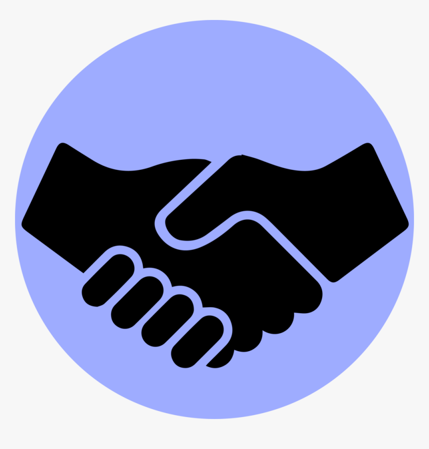 Greet Icon Blue - Hand Shake, HD Png Download, Free Download