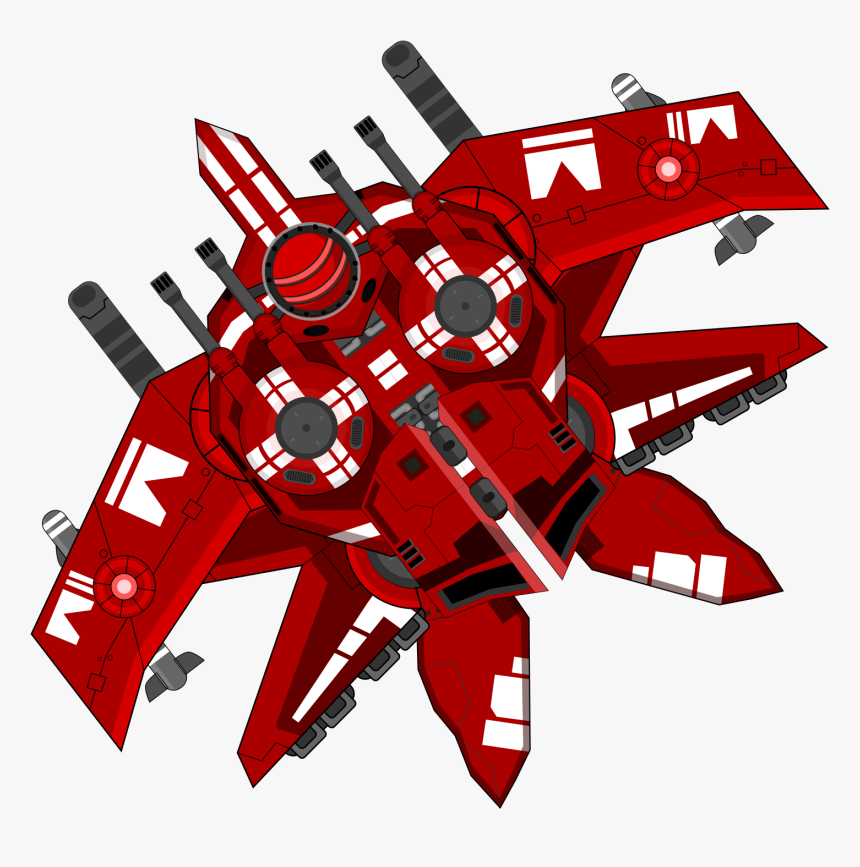 Spaceship Clipart Red - Red Spaceship Clipart, HD Png Download, Free Download