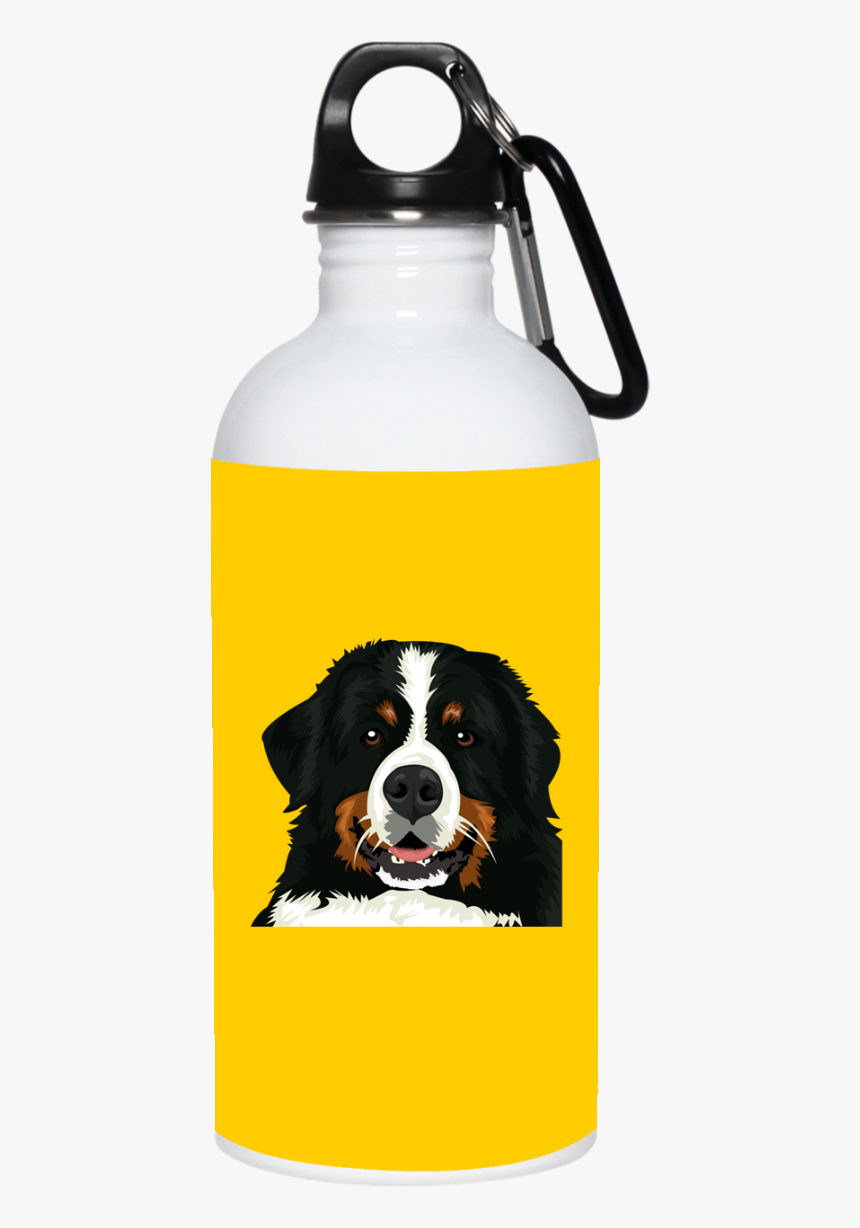 Cartoon Bernese-mountain 20 Oz - Water Bottle, HD Png Download, Free Download