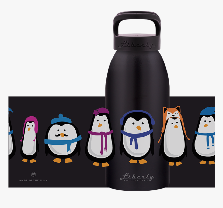 Penguins Small - Water Bottle, HD Png Download, Free Download